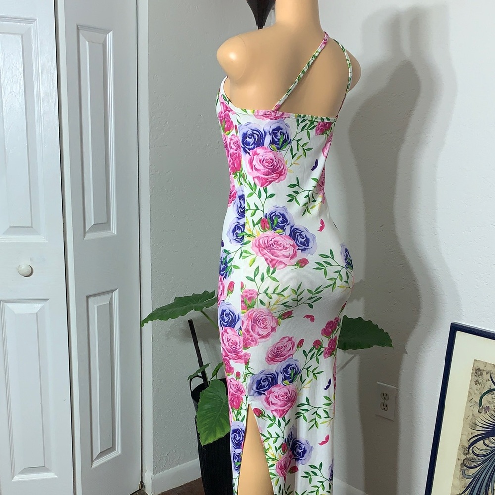 Floral Print Women's Dress - Picture 4 of 4